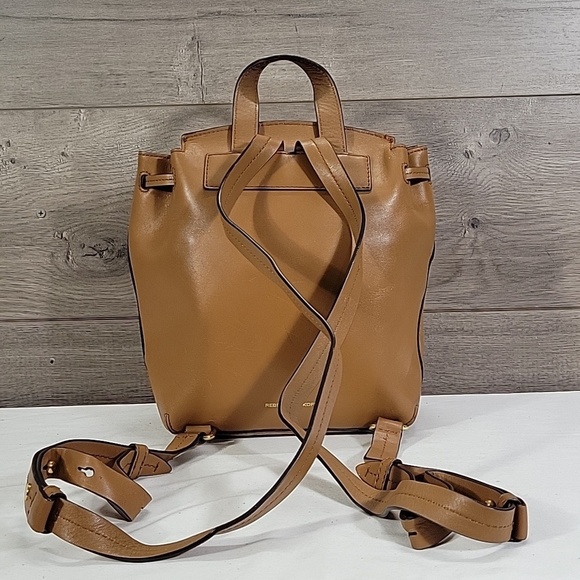 Rebecca Minkoff Tan Leather Backpack with Multicolor Tassels main image 8
